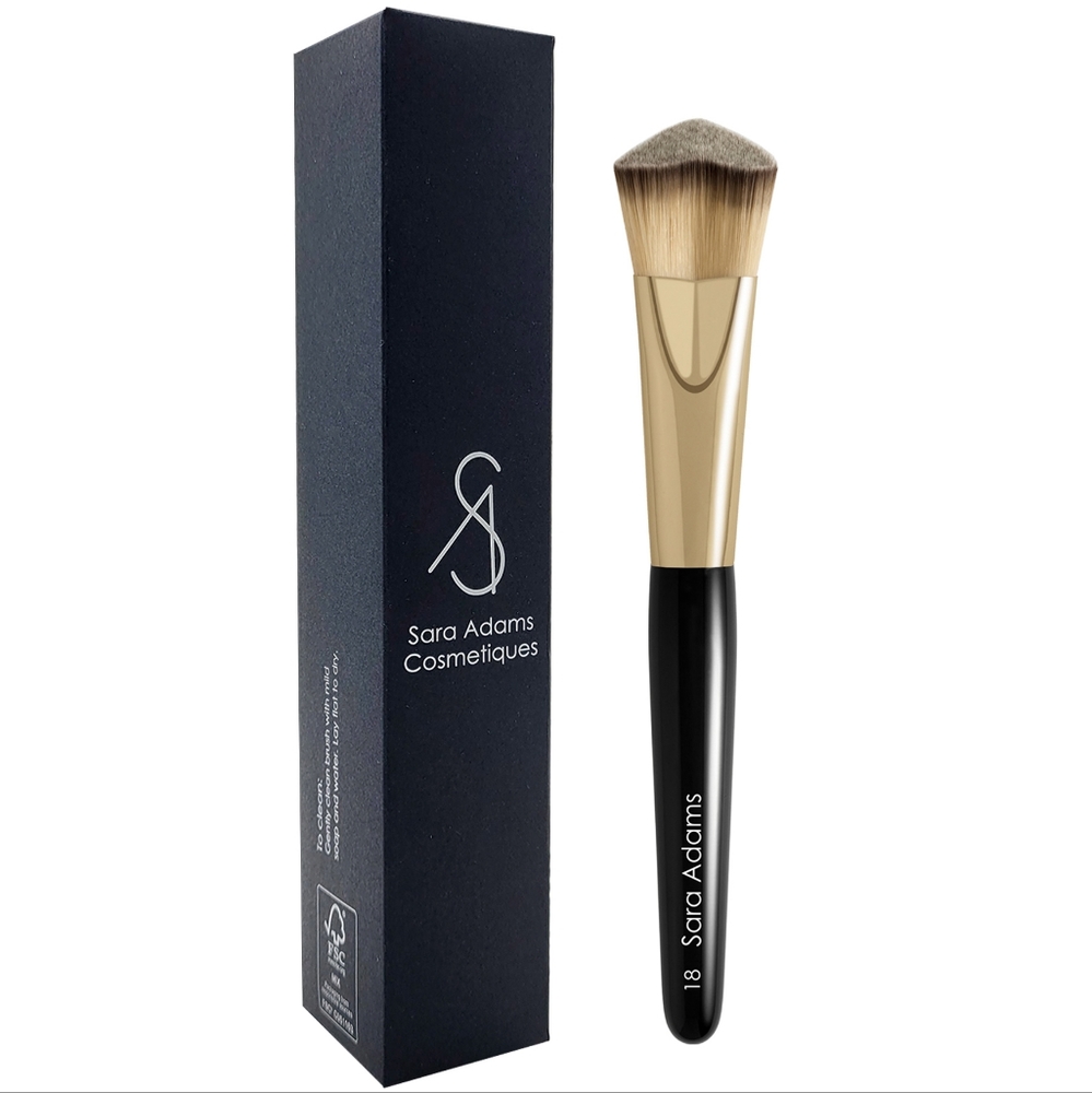 Sara Adams Cosmetiques Pro High Technique Angled Double Side Brush #18